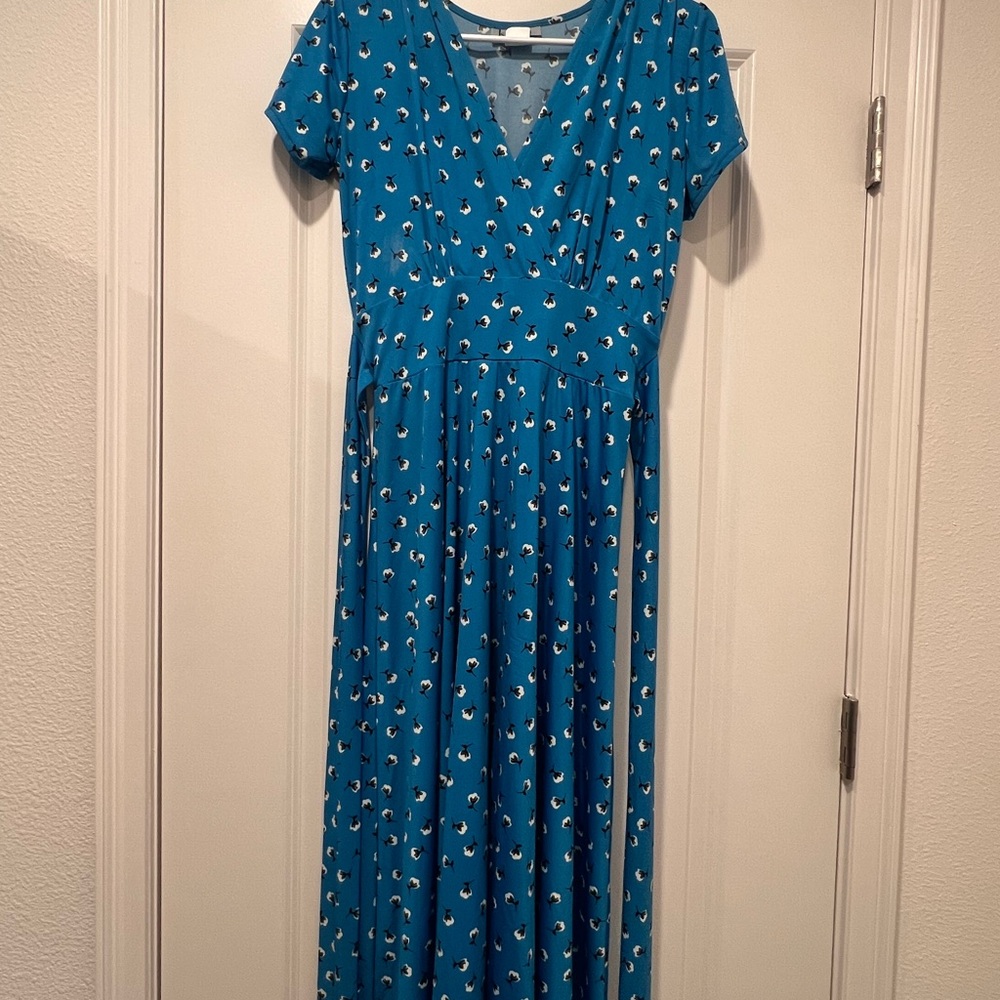 Blue Floral Karina Margaret Dress Size XS
